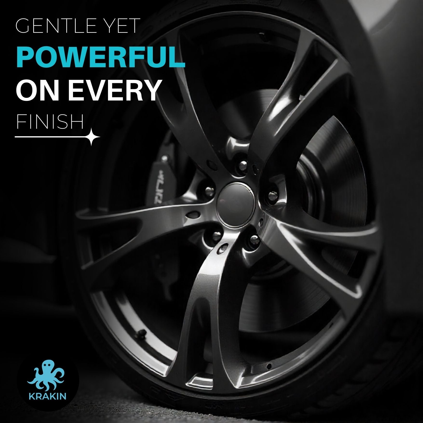 KRAKIN Alloy Wheel Cleaner | Removes Iron Contaminents, Brake Dust & Grease | Restores Glossy Shine | Safe On All Types Of Alloy, Easy Spray-On Formula