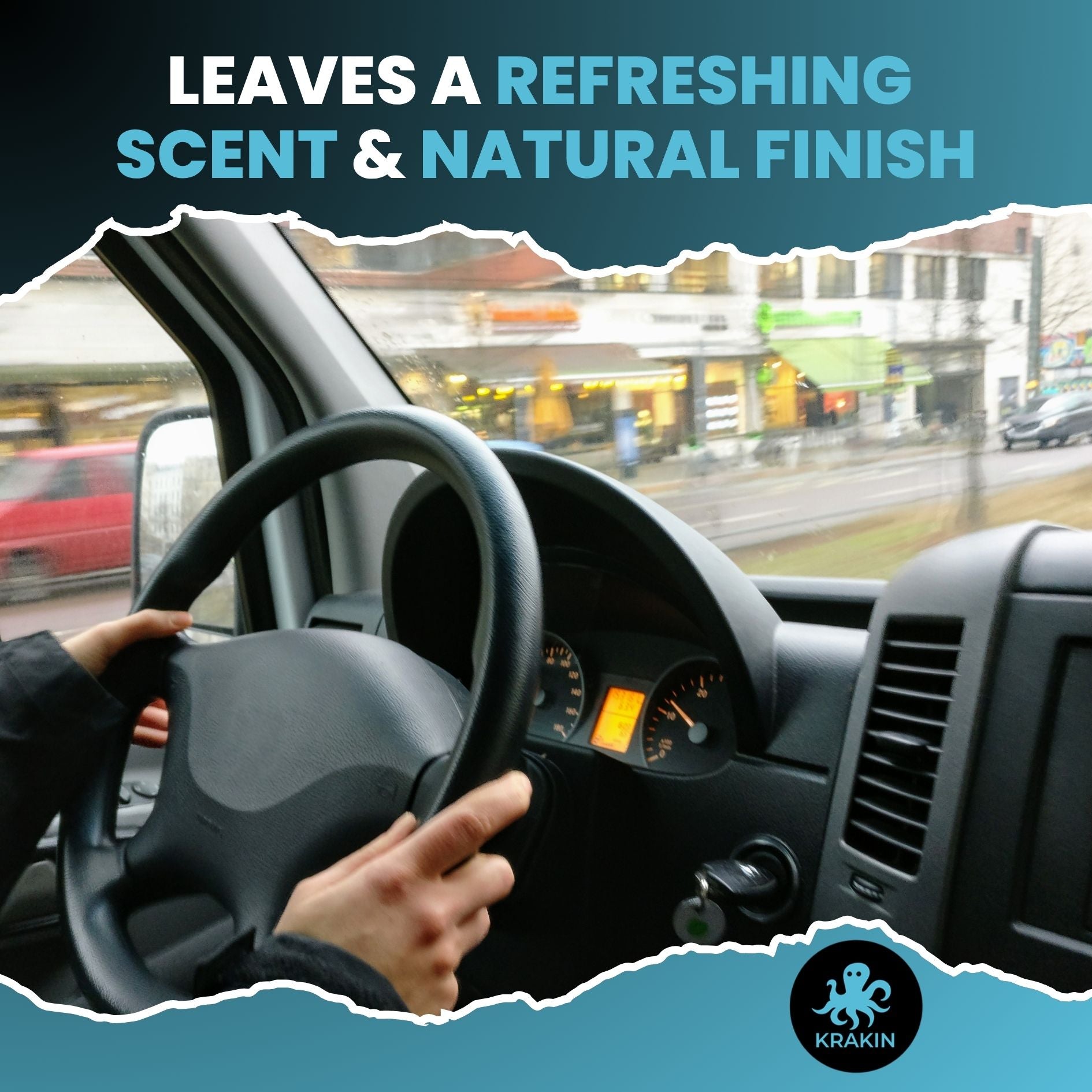 KRAKIN Car Interior & Upholstery Cleaner | Deep Cleans Fabric, Leather & Car Interiors | Removes Stains, Dirt & Odour, Easy Spray-On Formula