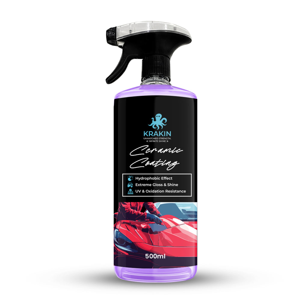KRAKIN Ceramic Coating For Car & Bike (500ml) | Gives Ultra Gloss & Hydrophobic Protection | Water & Dirt Repellent,Easy Spray-On Formula