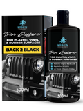 KRAKIN Black Trim Restorer for Car & Bike | Gives Original Black Look for Plastic, Vinyl & Rubber Surfaces | Restores Faded Exterior Trim & Bumpers - Zero Dust Attraction