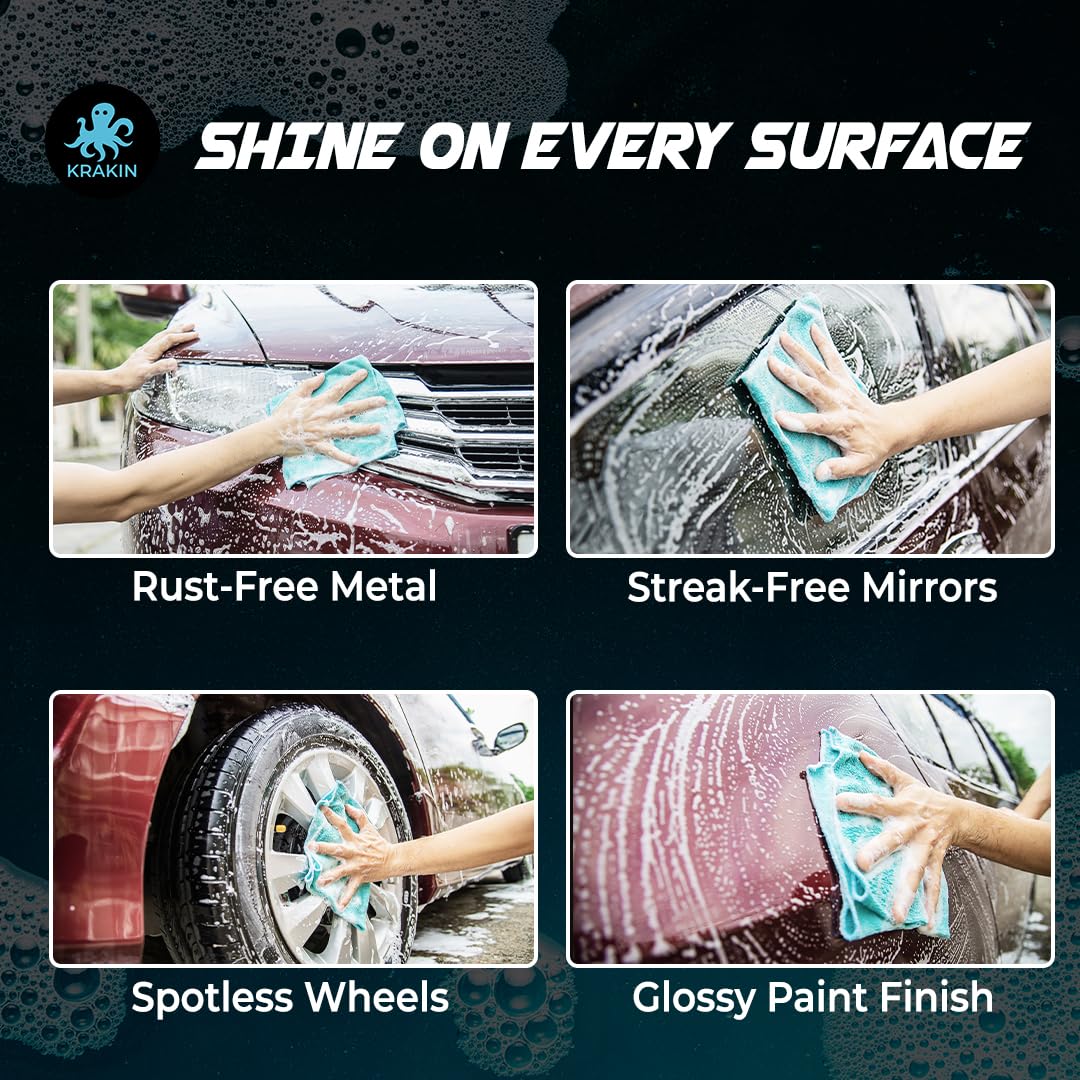 KRAKIN Snowfoam Shampoo for Car & Bike | Gives Thick Foam For Spotless, Streak-free Shine | Safe on Paint | Works With Bucket & Foam Cannon Both